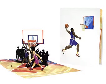 3D Basketball Pop Up Card • Sports Fan Gift