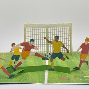 Football 3D pop-up • Carte pop-up sport • Carte football 3D pop-up • Cadeaux pour sportifs