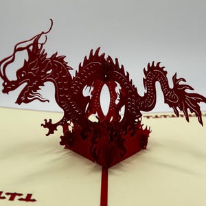 Carte pop-up 3D joyeux nouvel an chinois • nouvel an chinois • carte spéciale nouvel an chinois • carte-cadeau • carte de voeux • carte de monnaie dragon