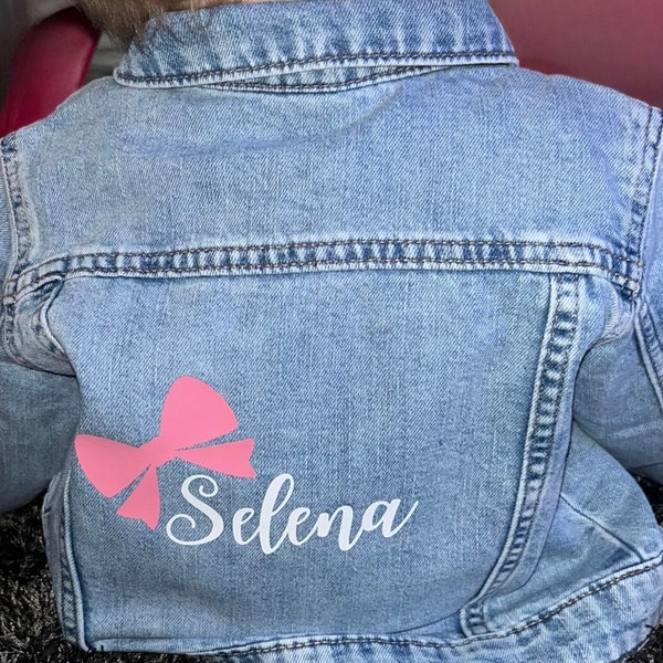 Kids Personalized Denim Jacket Baby Girl Custom Name Jean Jacket for Kids Children's Personalized Clothing Baby Birthday Gift
