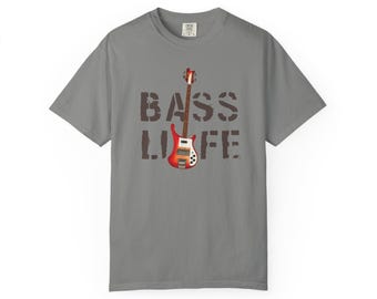BASS LIFE Electric Bass Guitar T-Shirt | Musician and Guitar Player Gift | Rickenbacker Style Bass