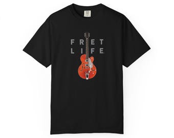 FRET LIFE elektrische gitaar T-shirt | Cadeau voor muzikant en gitarist | Gretsch-stijl