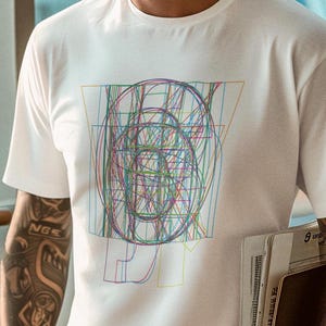 Typographic Alphabet Design T-shirt Designer Gift for Graphic Designer Helvetica Typeface  Series 1