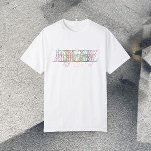 Typographic Alphabet Design T-Shirt Designer Gift for Graphic Designer Didot Typeface Series 2