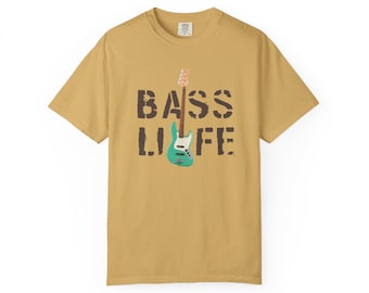 BASS LIFE Electric Bass Guitar T-Shirt | Musician and Guitar Player Gift | Jazz Style Bass