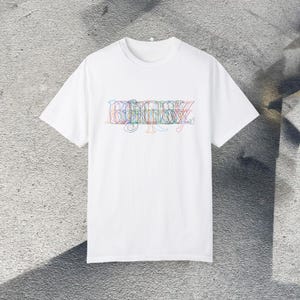Typographic Alphabet Design T-shirt   Designer Gift for Graphic Designer Garamond Typeface  Series 2