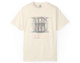 Camiseta con diseño de alfabeto tipográfico, regalo de diseñador para diseñador gráfico, serie tipográfica Garamond 1