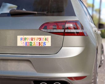 Support Public Libraries Car Magnets - Fun Vehicle Décor, Library Advocacy Gift, Book Lover's Accessory, Teacher Appreciation, Library