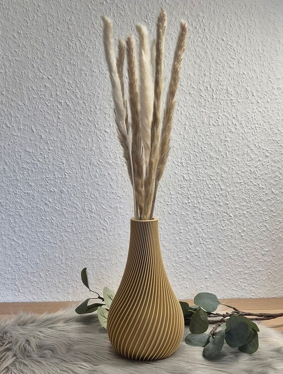 Vase LILIE | Blumenvase Für Trockenblumen | Pampasgras | Dekoration | Dekovase | Design-vase | Wohndekor | PLA | Muttertagsgeschenk