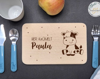 Personalisiertes Vesperbrett Mit Pferd-Motiv – 20x25 Cm Frühstücksbrettchen Für Kinder Mit Namen