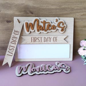 Custom First Day of School Sign, Preschool Sign, Last Day of School Sign, Wood Acrylic School Sign, Kindergarten Sign, Back to School