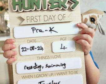 Custom First and Last Day of School Sign: Reusable School Photo Prop