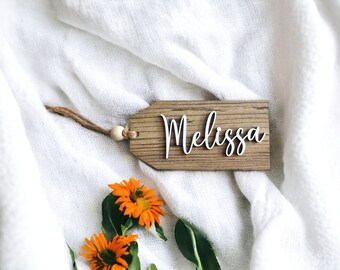 Personalized Name Tags | Wooden Gift Tags | Gift Tags | Custom Christmas Name Tags | Wooden Gift Tags | Wooden Name Signs