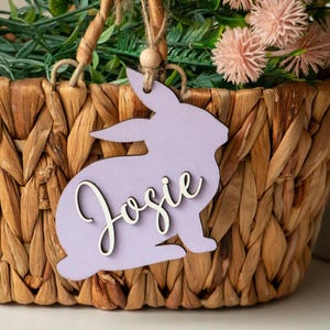 Personalisierter Osterkorb Anhänger | Benutzerdefinierte Ostertischkarte Name | Ostern Korb Name Charme Kind Ostern Korb Kind Geschenkanhänger