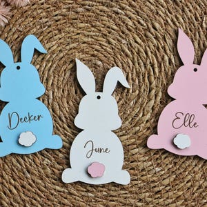Personalized Easter Basket Tag: Bunny Name Tag, Spring Decor