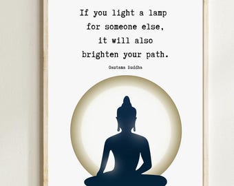 Buddha Quotes Wall Art | Inspirational Buddha Wisdom | Spiritual Quote | Meditation, Yoga Decor | Mindfulness Gift | Digital Download Art