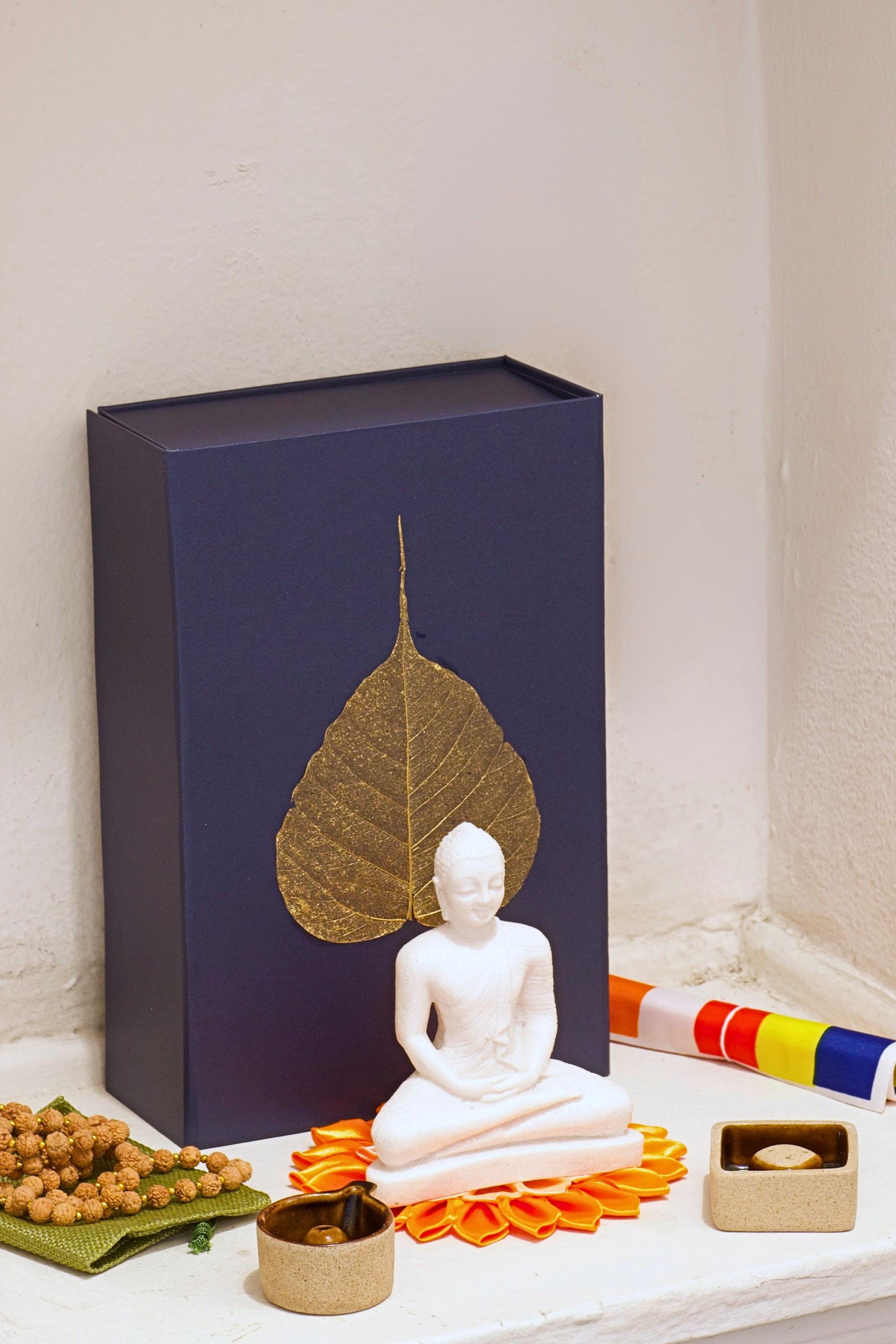 The Sacred Shrine Buddhist Altar Kit | Buddha Statue | Porcelain