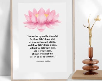 Gratitude Quote Digital Art | Motivational Wall Art | Buddha Quotes | Inspirational | Buddha Quotes | printable wall art |digital download