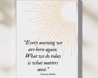 Buddha Quotes | Motivational Wall Art  | Inspirational | printable wall art |digital download | Morning Mantra