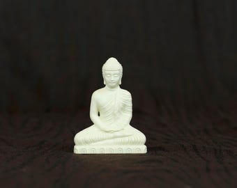 Mini Buddha Statue | Car Dashboard Ornament | Small Zen Buddha | Meditation Decor | Spiritual Gift | Travel Altar | 2” in with 3M Adhesive