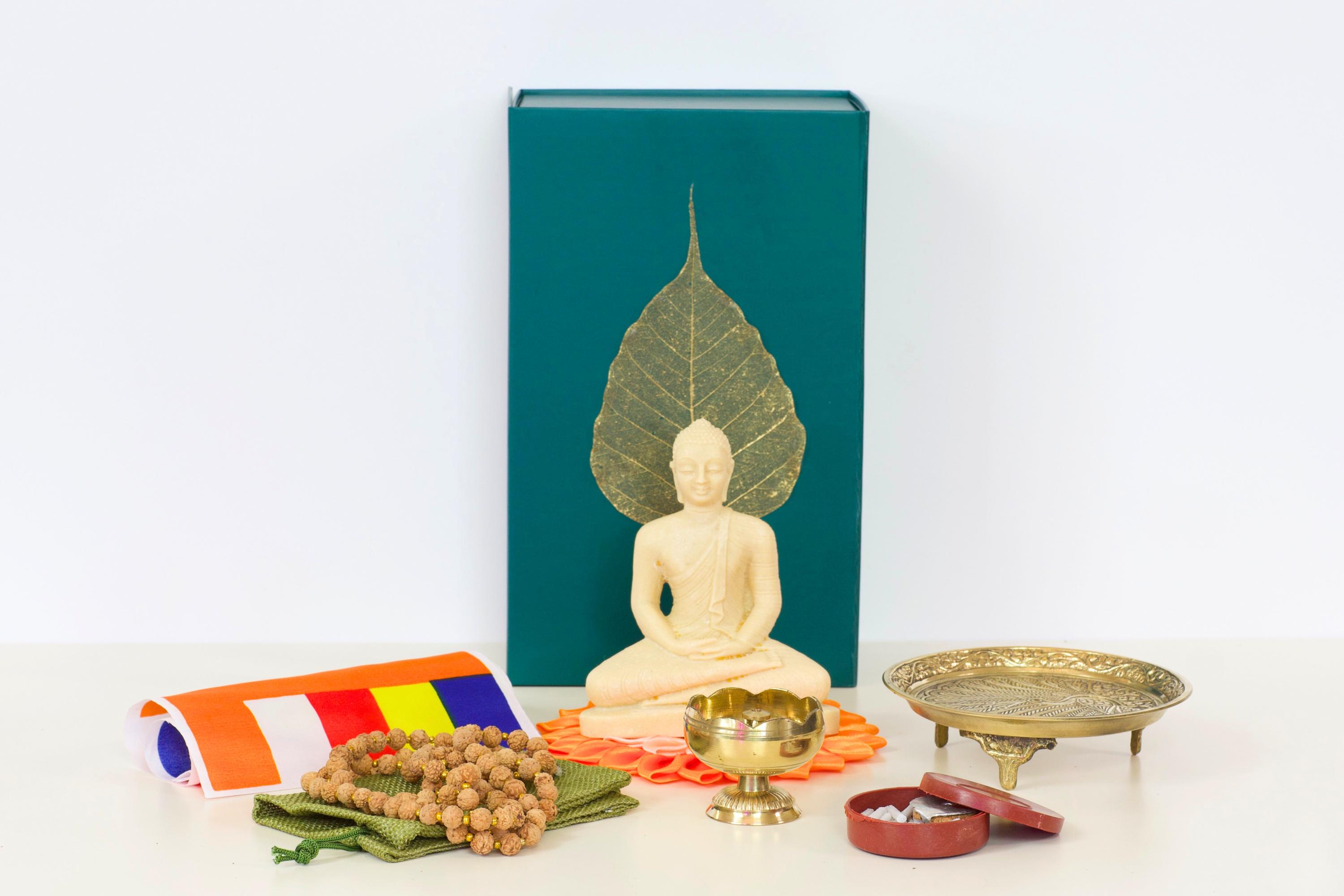 Temple in a Box | Buddhist Altar Kit | Gift Set With Buddha Statue ...