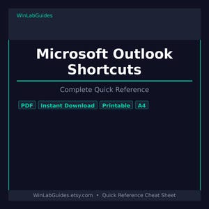 Cheatsheet voor sneltoetsen van Outlook: pdf met beknopte handleiding | Afdrukbaar