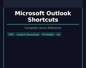 Arkusz ściągawek ze skrótami klawiaturowymi programu Outlook — Szybki przewodnik w formacie PDF | Do druku