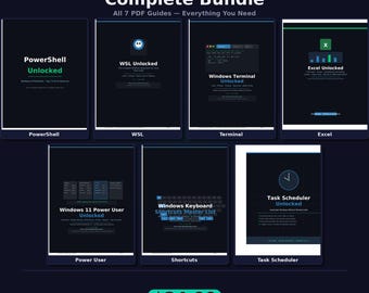 Kompletny pakiet dla użytkowników zaawansowanych systemu Windows — wszystkie 7 przewodników w formacie PDF | PowerShell, WSL, Terminal, Excel, Harmonogram zadań i inne
