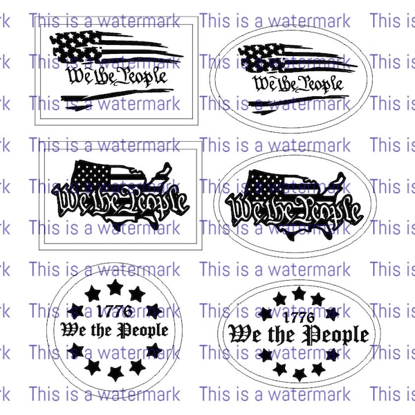 We the People // Glowforge laser file for hat patch