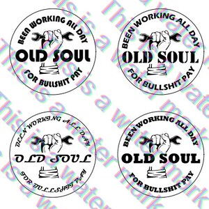 Been working all day, for bulls---t pay OLD SOUL // Glowforge laser file for hat patch