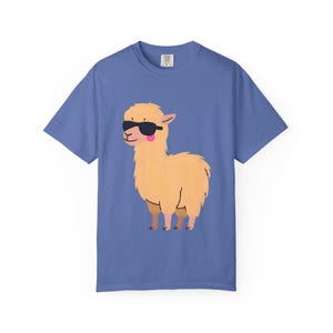 Alpaca Graphic Tee, Llama Sunglasses Shirt, Funny Animal Tshirt, Hipster Alpaca Top, Novelty Tee, Graphic Print Shirt