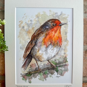 ALWAYS NEAR Robin Fine Art Mounted Print - Signed by Artist - Gift Print