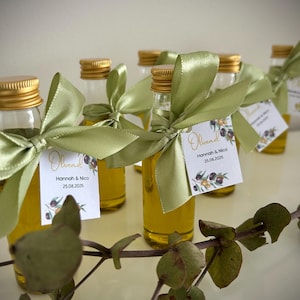 Cadeau d'huile d'olive, cadeau d'invité d'Amalfi, cadeau de mariage, cadeau d'Italie, cadeau d'olive, mariage à l'ambiance amalfitaine, ambiance olive