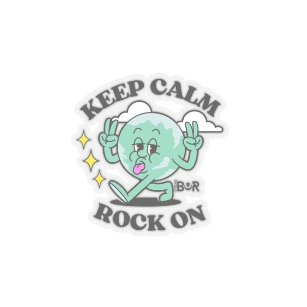 Keep Calm and Rock On Kiss Cut Stickers