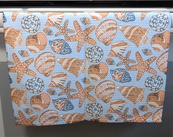 Beach Shells Kitchen Towel: Microfiber Blend
