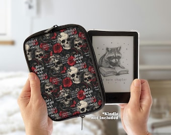 Dark Romance Skull Patterns, Kindle Sleeve for Paperwhite, Scribe, Oasis, Smutty Book Club, Book Reader, Gift for Reader Sister, Best Friend