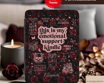 Personalized Emotional Support Smut Dark Romance Reader Trigger Warning Case Cover Sleeve for Kindle Paperwhite, Colorsoft, Gift for Her