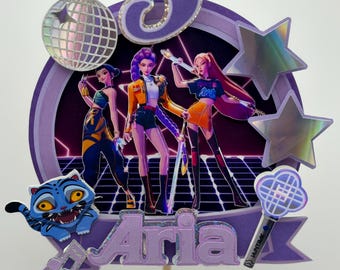 K-pop Demon Hunters Custom Card Stock Cake Topper Australia