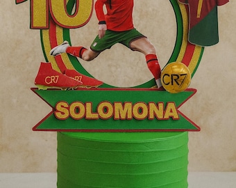 Adorno para tarta de Ronaldo - Cumpleaños de fútbol