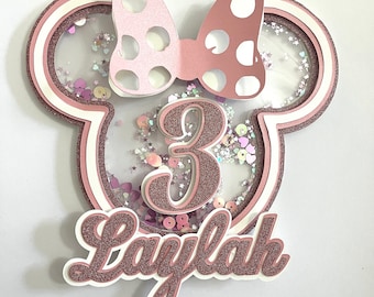3D Minnie Mouse shaker cake topper