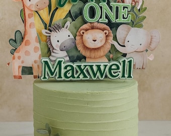 personalised wild one cake topper, first birthday