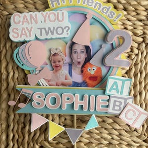 Ms Rachel 3D Cake Topper, pastellfarben, personalisierbar,