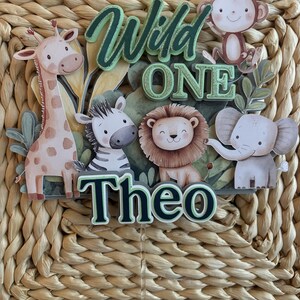 Personalised Wild One Cake Topper, First Birthday - Etsy