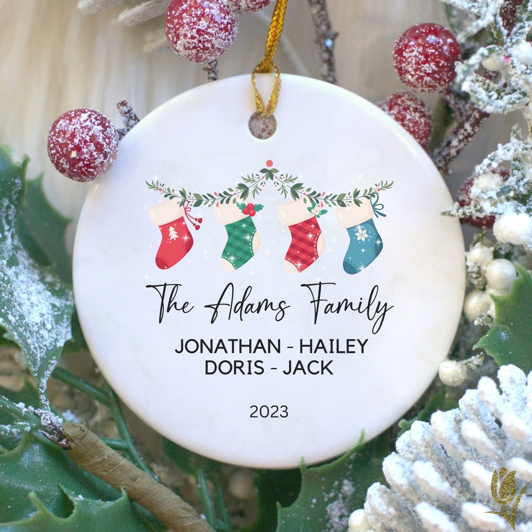 Personalized Family Ornament, Family Christmas Keepsake, Family