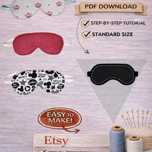 Jeder sollte seiner Mutter eine Schlafklappe machen - dieses Muster ist kostenlos !! - Augenklappe Muster - Kostenlose Geschenkidee zum Muttertag