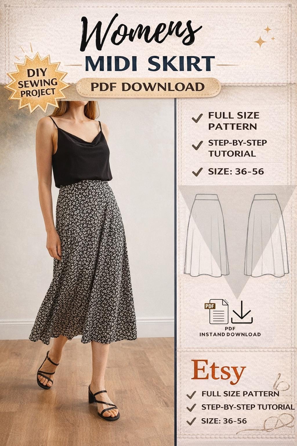 Jupe Longue Taille Mi-haute En Violet Imprimé Abstrait | Ensembles