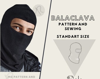 Balaclava Sewing Instructions and Pattern with Illustrated Step-by-Step Instructions / Skill Level/ Simple