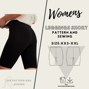 Women's Basic Leggings Short/Pattern PDF/ Size XXS-XXL/Sew Pattern/ Digital / Instant Download /Womens short pattern / Basic short Bigsales