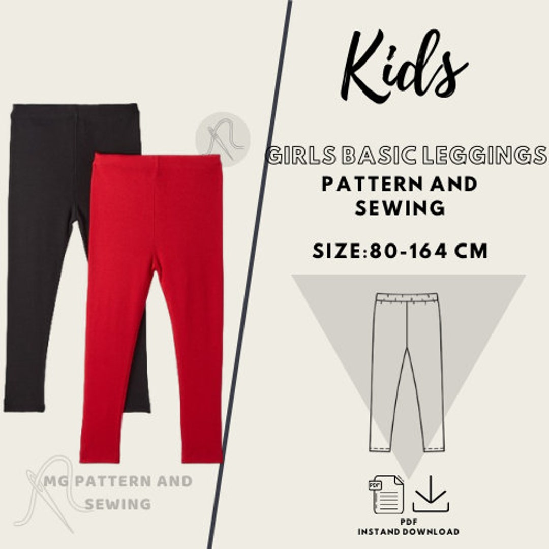 Kids Leggings Pattern Basic Leggings Baby Sewing Patterns Pdf 80 