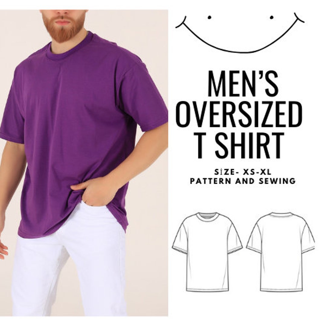 Mens Tshirt Sewing Pattern/ Man Basic Tee Shirt/ Step by Step